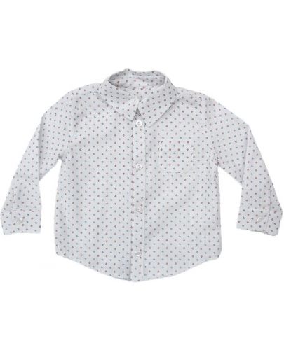 Риза Zinc - Бяла с бордо драски, 92 cm - 1