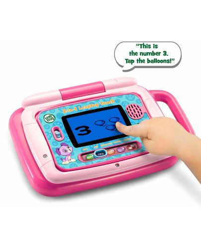 Образователна играчка Vtech - Лаптоп 2 в 1, розов - 4