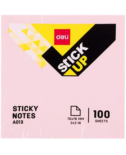 Самозалепващи листчета Deli Stick Up - EA01303, пастел, розови - 1