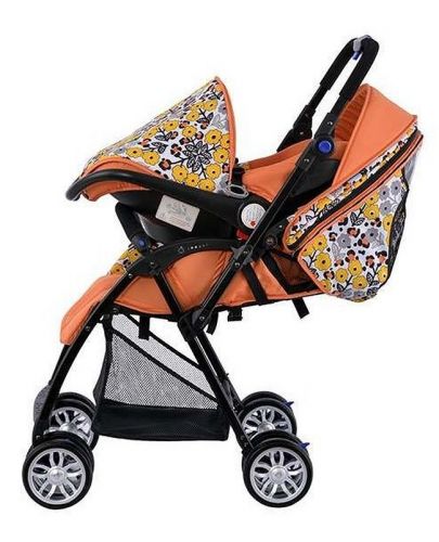 Детска количка 2 в 1 Zooper - Salsa, Оранжева, на цветя на ТОП Цена ❗️  TYTY0003380N | Baby.bg ✔️