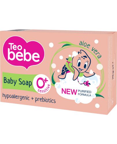 Сапун Teo Bebe - Алое и пребиотик, 75 g - 1