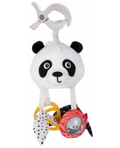 Сензорна мека играчка с дрънкалка и клипс Canpol - Boo - 1