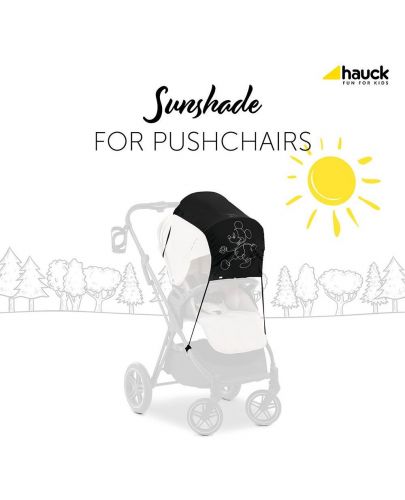 Сенник за бебешка количка Hauck - Mickey Mouse, black - 3