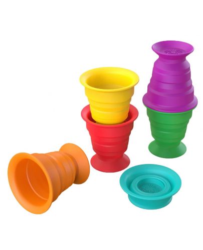 Сензорни играчки за баня Baby Einstein - Stack & Squish Cups - 1