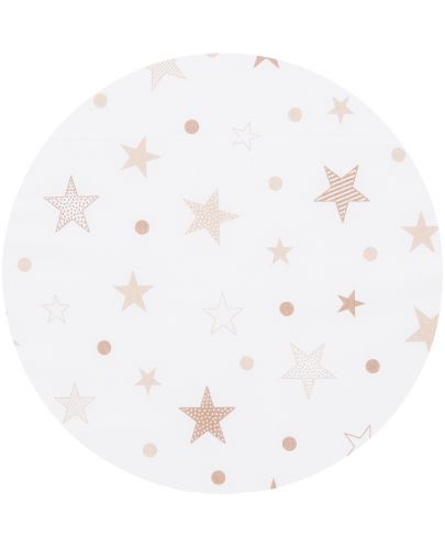 Сгъваем матрак Chipolino, 60 x 120 x 6 cm, бял с бежови звезди - 4