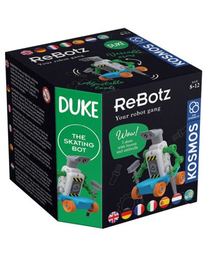 Сглобяема играчка Kosmos ReBotz - Робот Дюк скейтър - 1