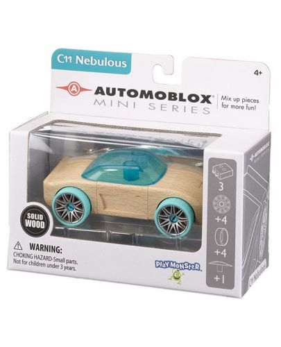 Сглобяема дървена кола Play Monster Automoblox - Mini C11 Nebulous - 1