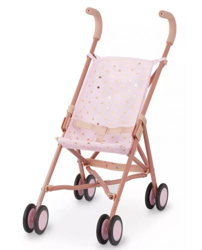 Сгъваема количка за кукли Battat - Розова на звездички - 1
