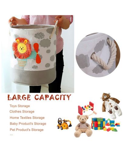 Сгъваем кош за съхранение на играчки и дрехи Ginger Home - Lion - 7