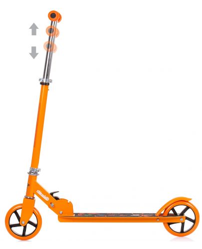 Сгъваем детски скутер Chipolino - Шарки, оранжев - 3