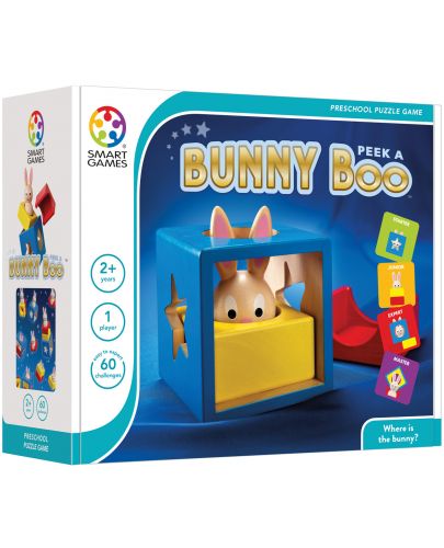 Детска логическа игра Smart Games Preschool Wood - Зайчето Буу - 1