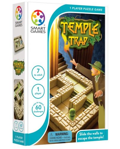 Детска логическа игра Smart Games Compact - Излез от лабиринта на храма - 1