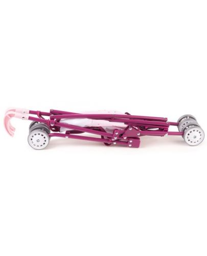 Сгъваема количка за кукли Smoby, розова - 3