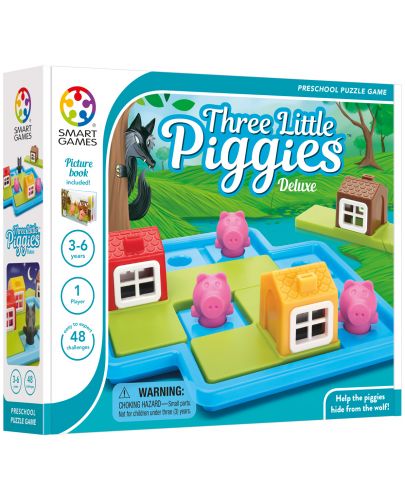 Детска логическа игра Smart Games Preschool Tales - Трите прасенца, делукс - 1