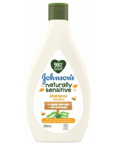 Шампоан Johnson's - Naturally Sensitive, 395 ml - 1