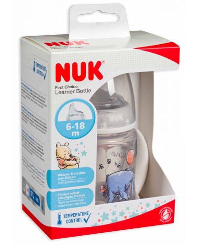 Шише за сок Nuk First Choice - Disney, 150 ml,  сиво, Йори - 2
