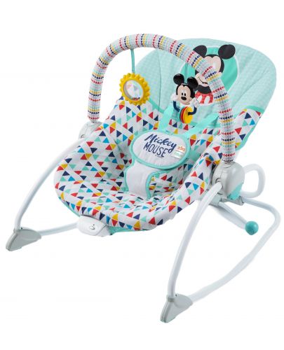 Шезлонг с музика и вибрации Bright Starts Disney Baby - Mickey Mouse, Original Bestie - 1