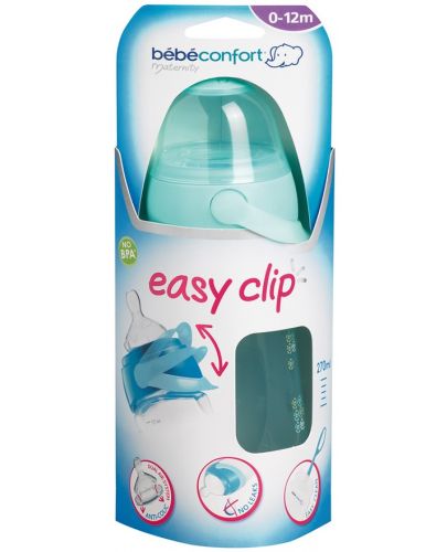 Шише Bebe Confort - Maternity Easy Clip, 270 ml, синьо - 3