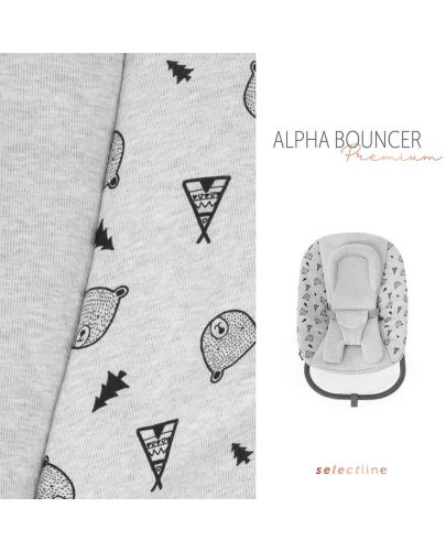 Шезлонг Hauck - Alpha Bouncer Premium, Nordic grey - 5
