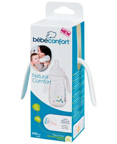 Шише с дръжки Bebe Confort - Natural Comfort, 240 ml - 2
