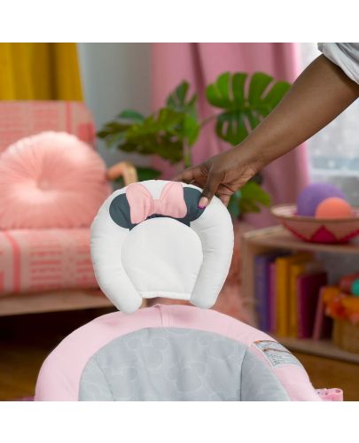 Шезлонг с музика и вибрации Bright Starts Disney Baby - Minnie Mouse - 6