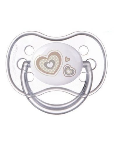 Залъгалка с форма на черешка Canpol Newborn Baby, 0-6 месеца, бяла - 1
