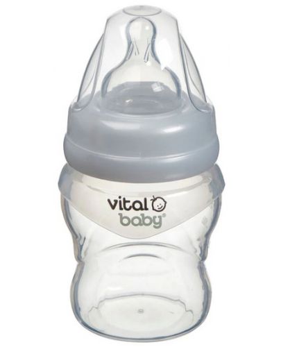 Силиконово шише за подпомагане на храненето Vital Baby  - Anti-Colic, 150 ml, 0+ месеца - 1