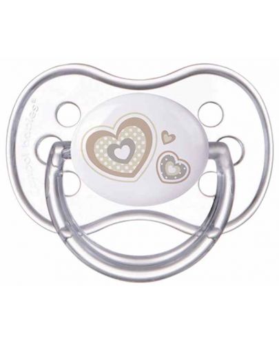 Силиконова залъгалка Canpol - Newborn Baby, 6-18 месеца, Сърчице - 1