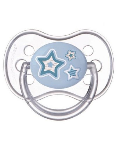 Симетрична залъгалка Canpol Newborn Baby, 0-6 месеца, синя - 1