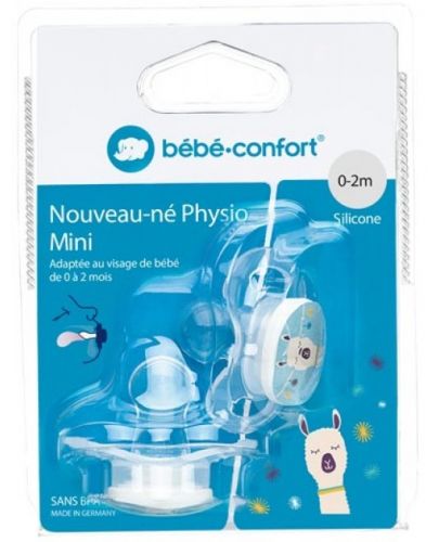 Силиконови залъгалки Bebe Confort - Newborn Physio, 2 броя, 0-2м, Bolivia - 2