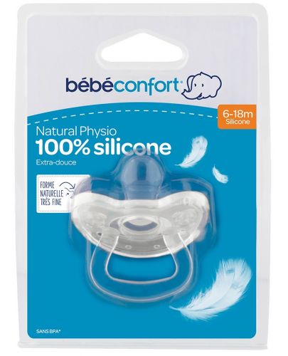 Силиконова залъгалка Bebe Confort - 6-18м, асортимент - 6