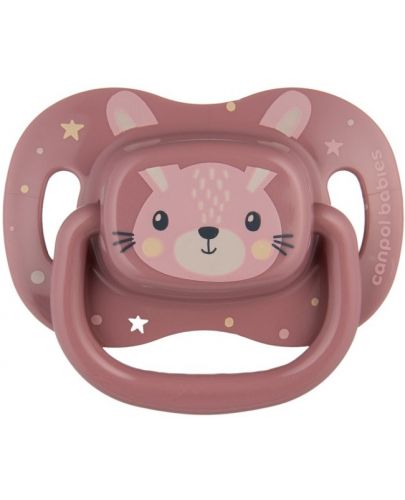 Силиконова симетрична залъгалка Canpol babies - Cute Animals, 0-6 м, розова - 1