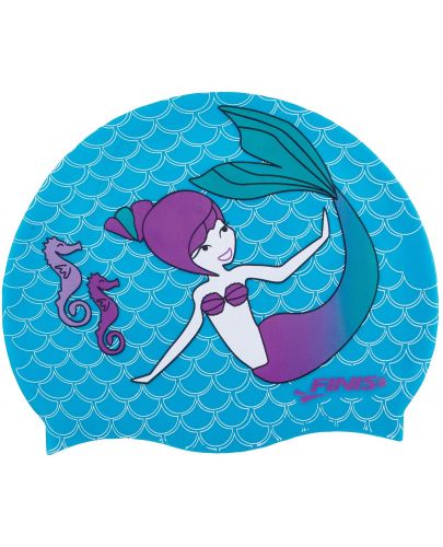 Силиконова шапка за плуване Finis - Русалка, лилава - 1