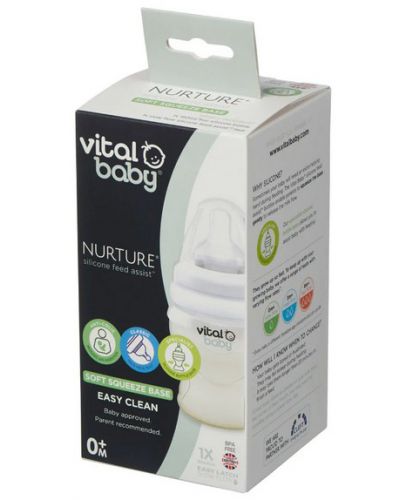 Силиконово шише за подпомагане на храненето Vital Baby  - Anti-Colic, 150 ml, 0+ месеца - 7