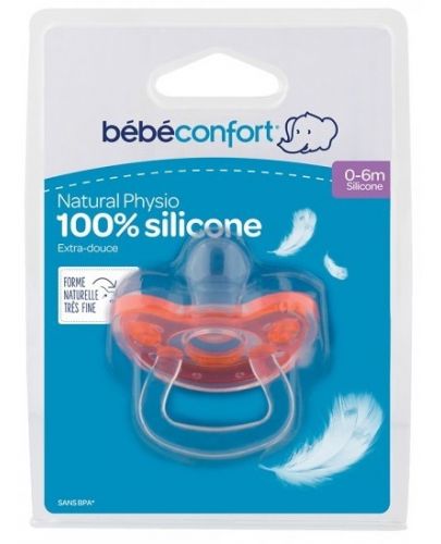Силиконова залъгалка Bebe Confort - 0-6м, асортимент - 5