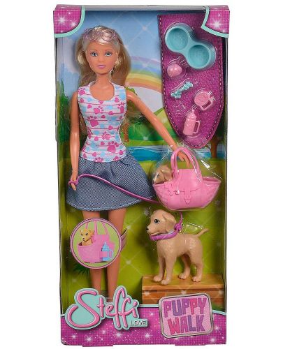 Кукла Simba Toys Steffi Love - Стефи, на разходка с куче - 2