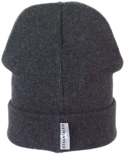 Скейтърска шапка от органичен памук Sterntaler - 55 cm, 4-6 години, сива - 2