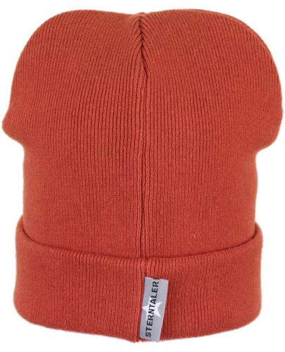 Скейтърска шапка от органичен памук Sterntaler - 55 cm, 4-6 години, червена - 2