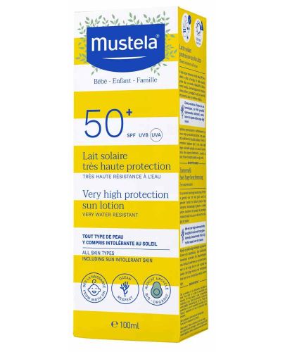Слънцезащитен лосион Mustela - SPF 50+, 100 ml - 2
