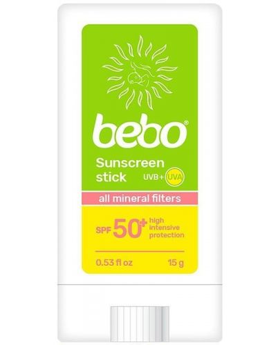 Слънцезащитен минерален стик Бебо - SPF 50+, 15 g - 1