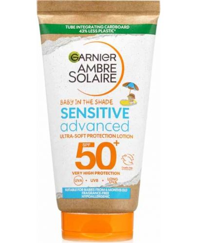 Слънцезащитен крем SPF 50 Garnier Ambre Solaire - Baby in the shade, 50 ml - 1