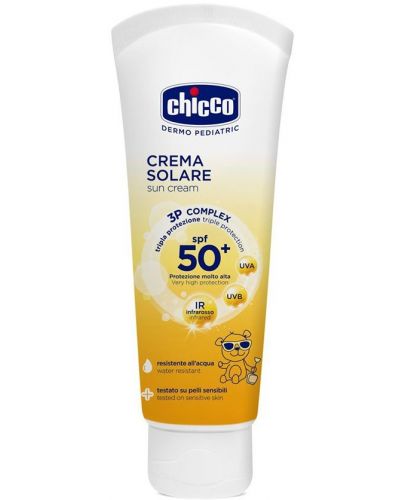 Слънцезащитен крем Chicco - SPF 50+, 75 ml - 1