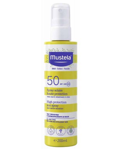 Слънцезащитен спрей Mustela, SPF 50+, 200 ml - 1