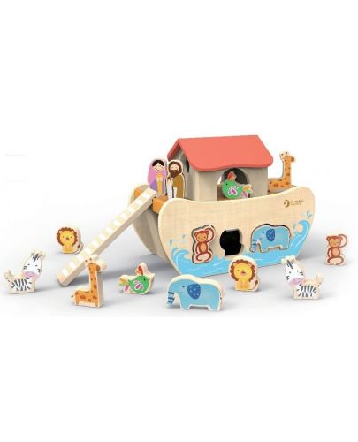 Детска дървена играчка - сортер Classic World - Ноев ковчег - 1