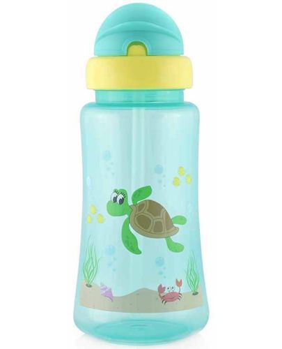 Спортна бутилка със сламка Lorelli Baby Care - 330 ml, Зелена  - 1
