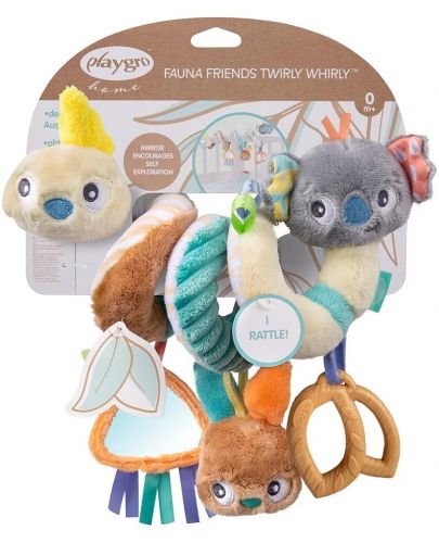 Спирала за количка Playgro - Fauna Friends, Twirly Whirly - 2