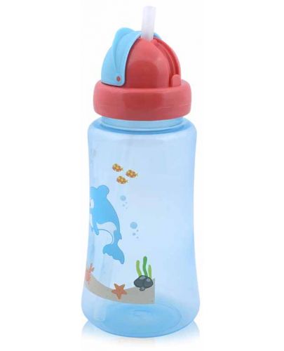 Спортна бутилка със сламка Lorelli Baby Care - 330 ml, Синя  - 2