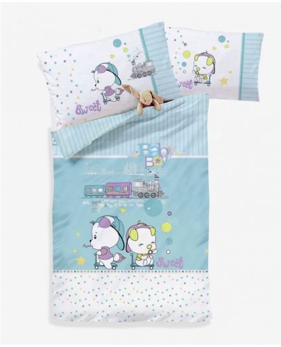 Спален комплект Dizain Baby - Син, 7 части, 60 x 120 - 1