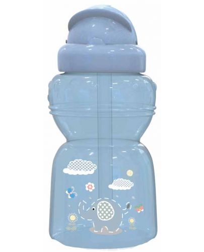 Спортна бутилка Lorelli Baby Care - Animals, 325 ml, синьо - 1
