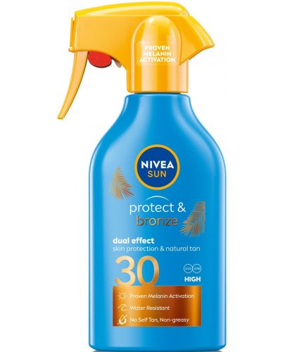 Nivea Sun Спрей помпа Protect & Bronze, SPF 30, 270 ml - 1